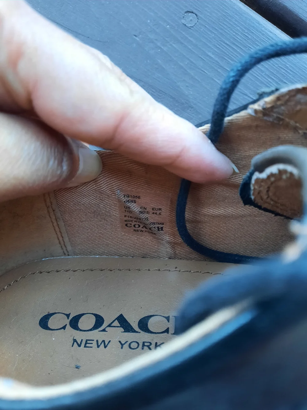 Coach Men's Casual Leather Sneakers - Black and Tan